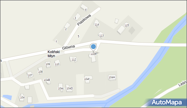 Kolincz, Główna, 112b, mapa Kolincz