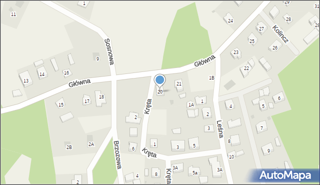 Kolincz, Główna, 20, mapa Kolincz