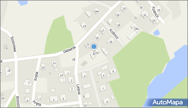 Kolincz, Główna, 22, mapa Kolincz