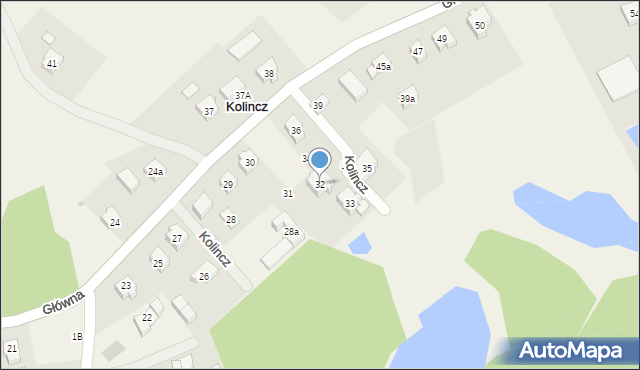 Kolincz, Główna, 32, mapa Kolincz