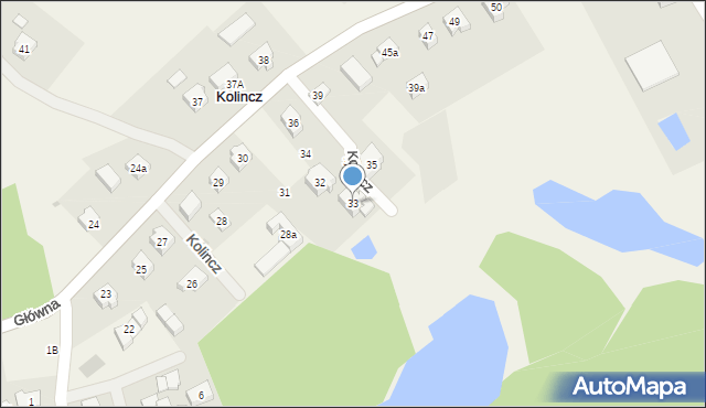 Kolincz, Główna, 33, mapa Kolincz