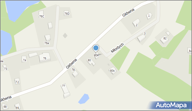 Kolincz, Główna, 80A, mapa Kolincz