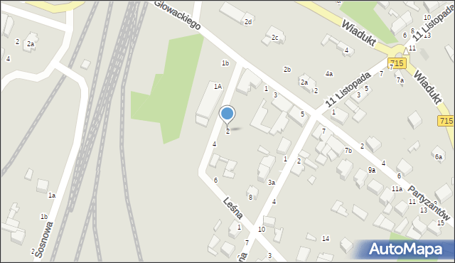 Koluszki, Głowackiego, 2, mapa Koluszki