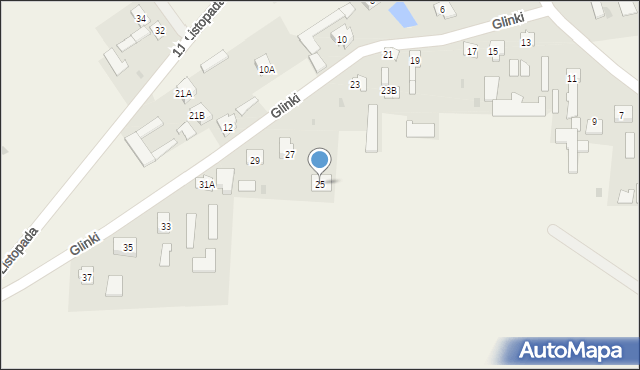 Komarówka Podlaska, Glinki, 25, mapa Komarówka Podlaska