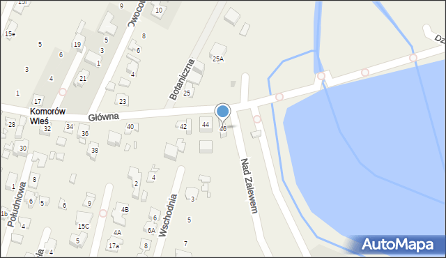 Komorów, Główna, 46, mapa Komorów