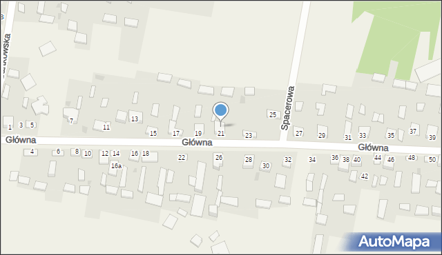 Konary, Główna, 21a, mapa Konary