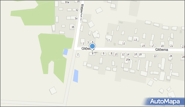 Konary, Główna, 4, mapa Konary