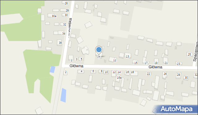 Konary, Główna, 7, mapa Konary