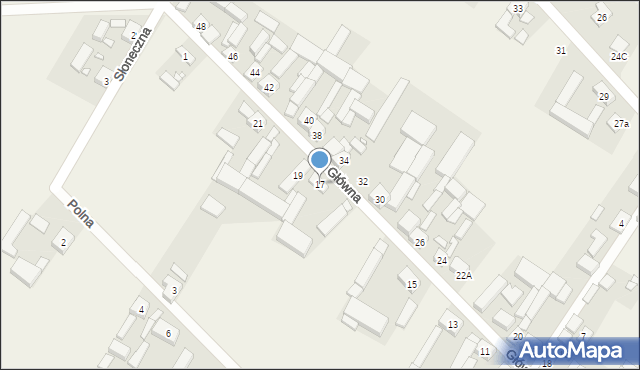 Konojad, Główna, 17, mapa Konojad