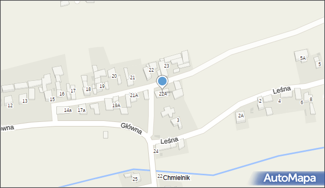 Kornice, Główna, 22A, mapa Kornice