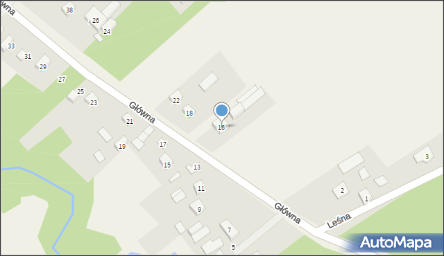 Korytów, Główna, 16, mapa Korytów