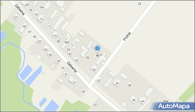 Korytów, Główna, 56, mapa Korytów