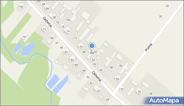 Korytów, Główna, 66a, mapa Korytów