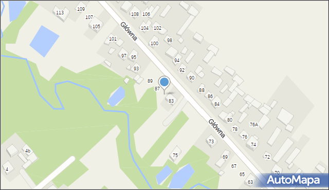 Korytów, Główna, 85, mapa Korytów