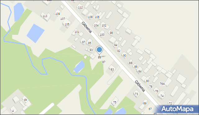 Korytów, Główna, 89, mapa Korytów