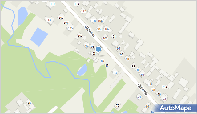 Korytów, Główna, 91, mapa Korytów