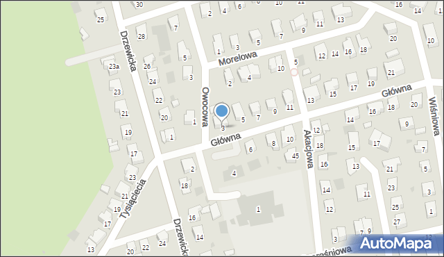 Kostrzyn nad Odrą, Główna, 3, mapa Kostrzyn nad Odrą