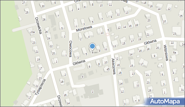 Kostrzyn nad Odrą, Główna, 7, mapa Kostrzyn nad Odrą