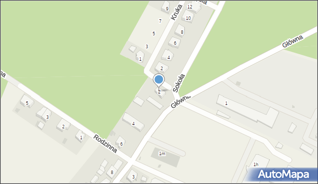 Koteże, Główna, 2, mapa Koteże