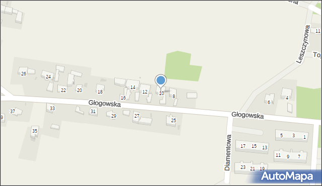 Kotla, Głogowska, 10, mapa Kotla