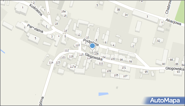 Kotla, Głogowska, 108, mapa Kotla