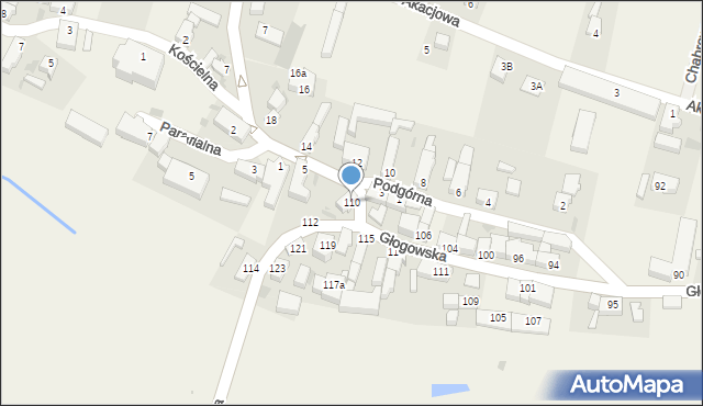 Kotla, Głogowska, 110, mapa Kotla
