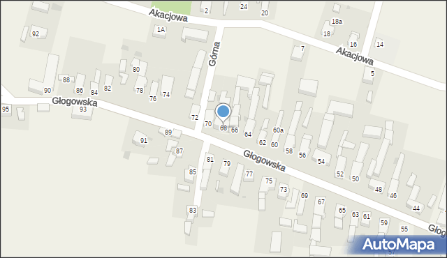 Kotla, Głogowska, 68, mapa Kotla