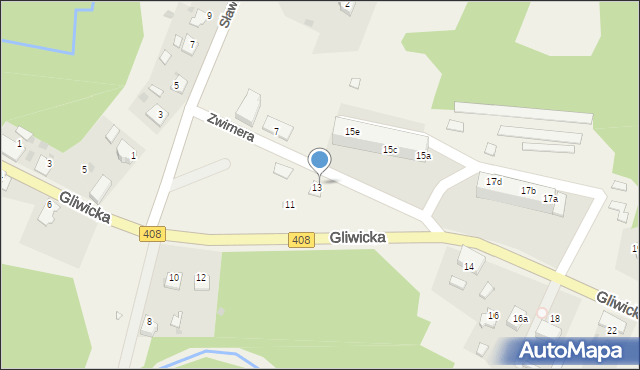 Kotlarnia, Gliwicka, 9, mapa Kotlarnia