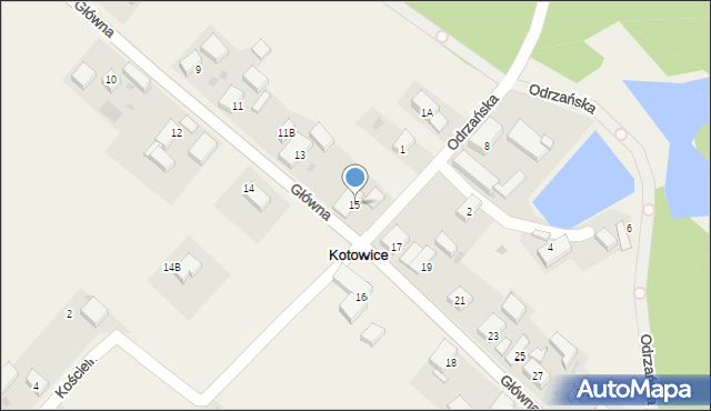 Kotowice, Główna, 15, mapa Kotowice