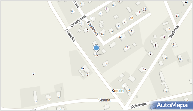 Kotulin, Gliwicka, 7a, mapa Kotulin