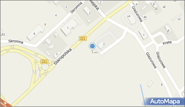Kowale, Glazurowa, 2a, mapa Kowale