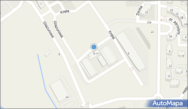 Kowale, Glazurowa, 7, mapa Kowale