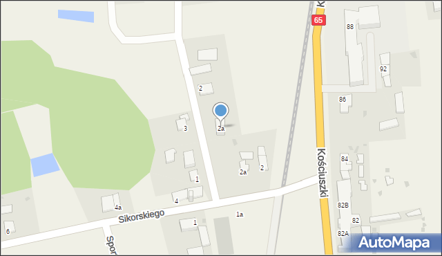 Kowale Oleckie, Głucha, 2a, mapa Kowale Oleckie