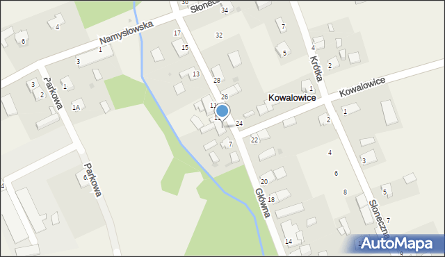 Kowalowice, Główna, 9, mapa Kowalowice