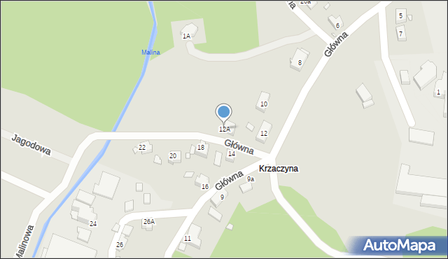 Kowary, Główna, 12A, mapa Kowary