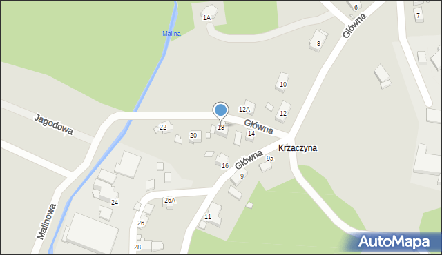 Kowary, Główna, 18, mapa Kowary