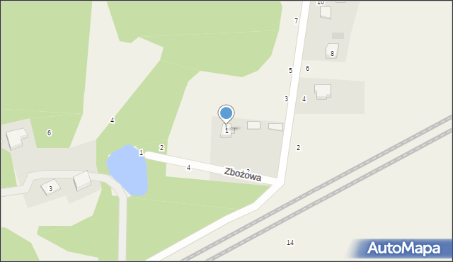 Kozery, Główna, 1, mapa Kozery