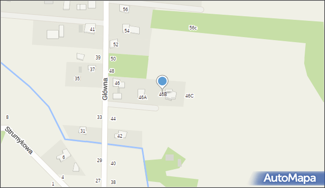 Kozery, Główna, 46B, mapa Kozery