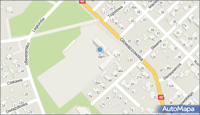 Kozienice, Głowaczowska, 33a, mapa Kozienice