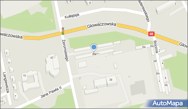 Kozienice, Głowaczowska, 39a, mapa Kozienice