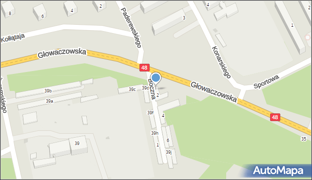 Kozienice, Głowaczowska, 39e, mapa Kozienice