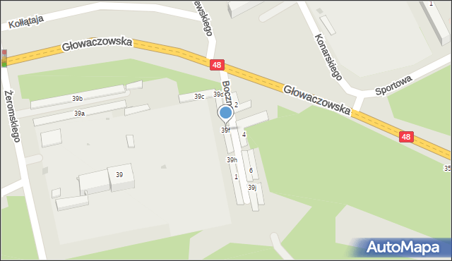 Kozienice, Głowaczowska, 39f, mapa Kozienice