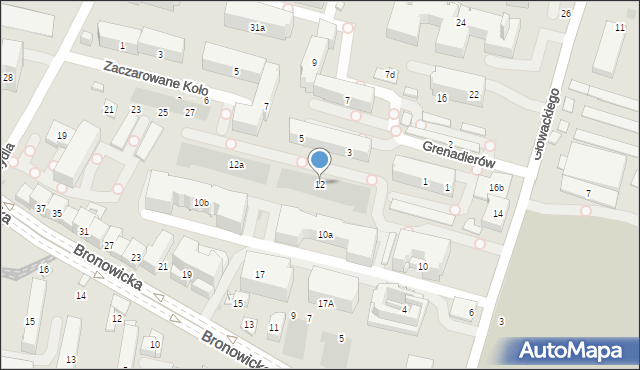 Kraków, Głowackiego Bartosza, 12, mapa Krakowa