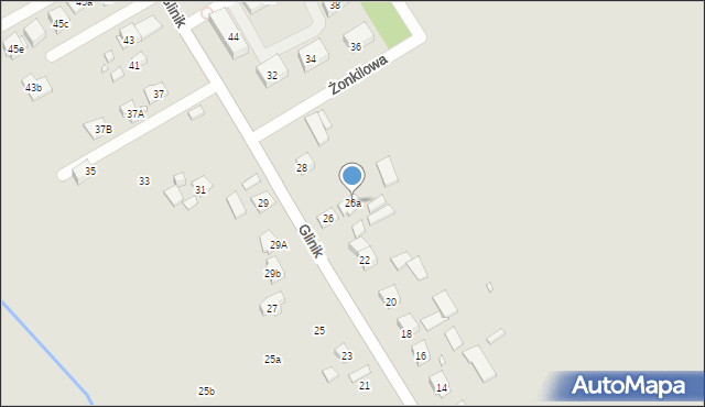 Kraków, Glinik, 26a, mapa Krakowa