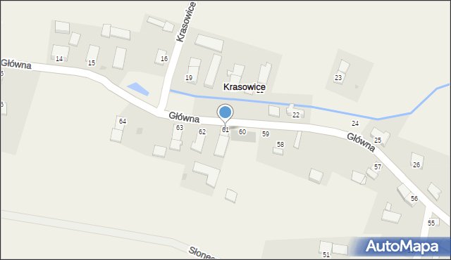 Krasowice, Główna, 55, mapa Krasowice