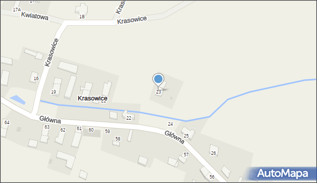 Krasowice, Główna, 64, mapa Krasowice