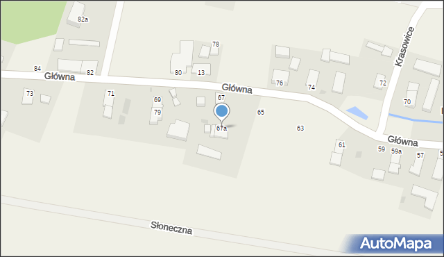 Krasowice, Główna, 67a, mapa Krasowice