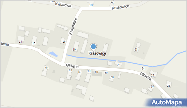 Krasowice, Główna, 68, mapa Krasowice