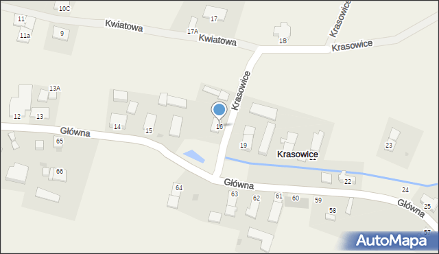 Krasowice, Główna, 72, mapa Krasowice