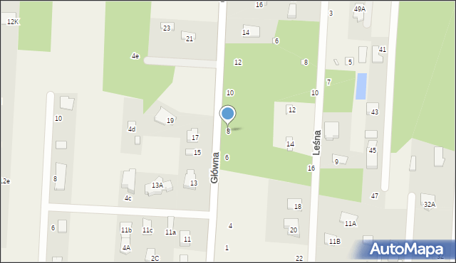 Krupia Wólka, Główna, 8, mapa Krupia Wólka